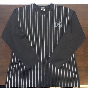 Dolce and Gabbana V-Neck Pinstriped Shirt